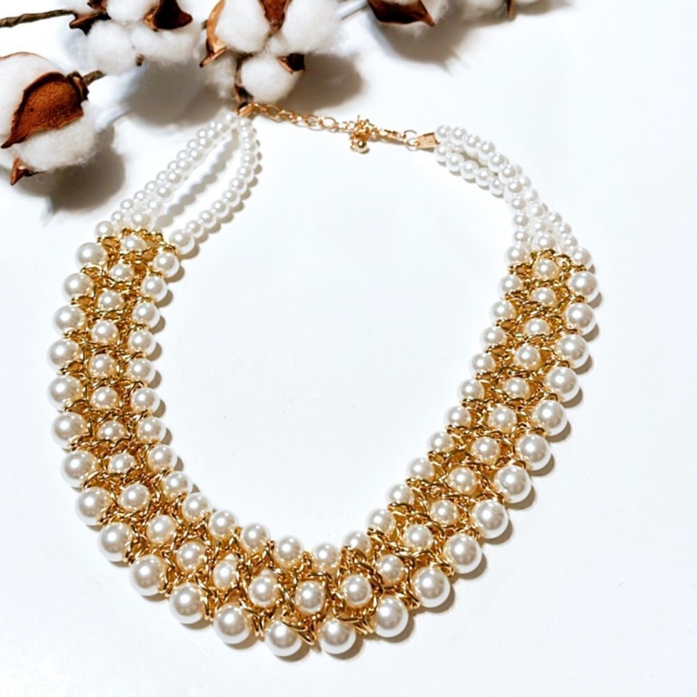 Multi pearl  necklace  N276 - Picture 4 of 4